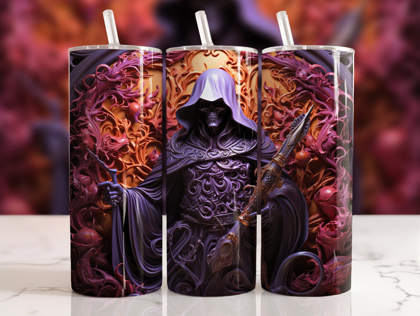20 oz tumbler with halloween image