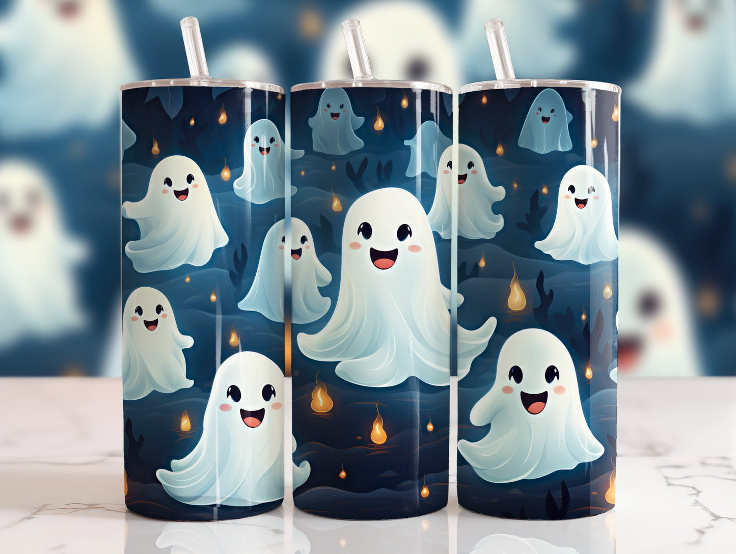 20 oz tumbler with Halloween image