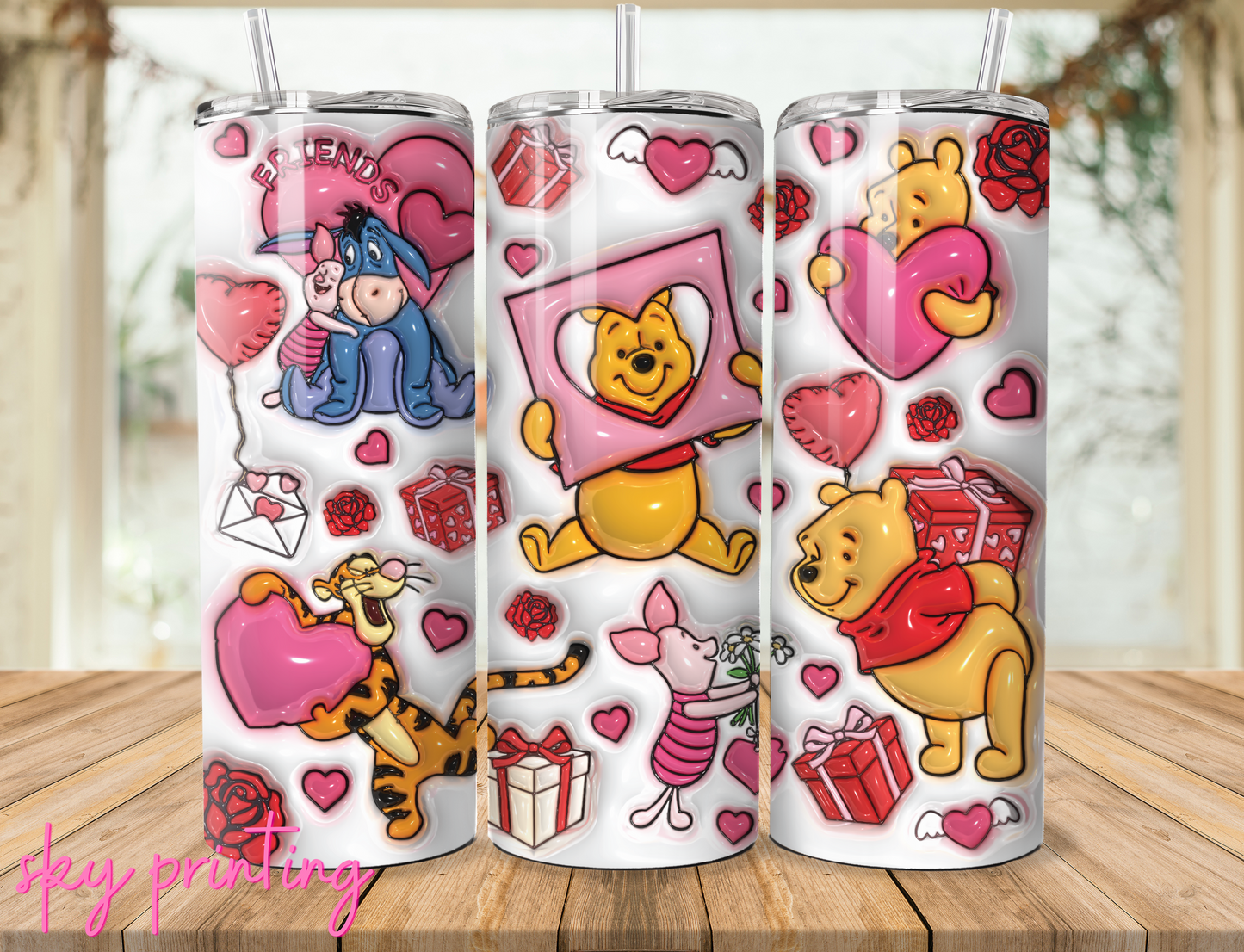 20 oz steel tumbler with plastic straw