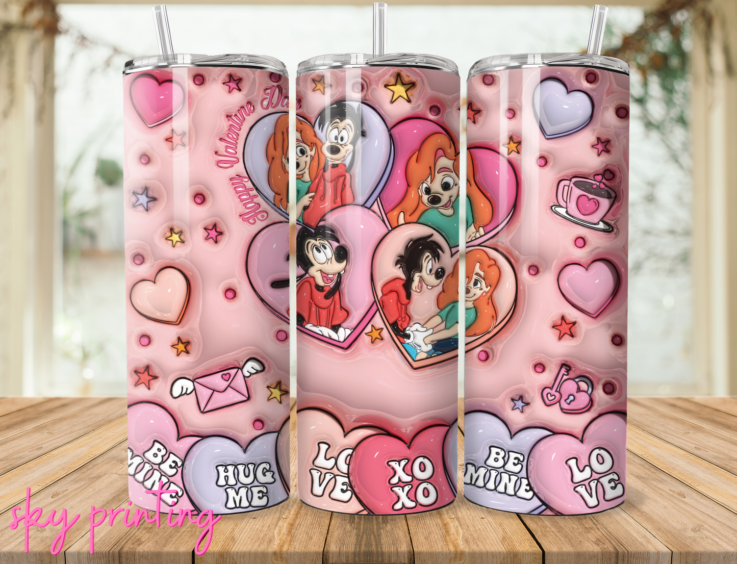 20 oz steel tumbler with plastic straw
