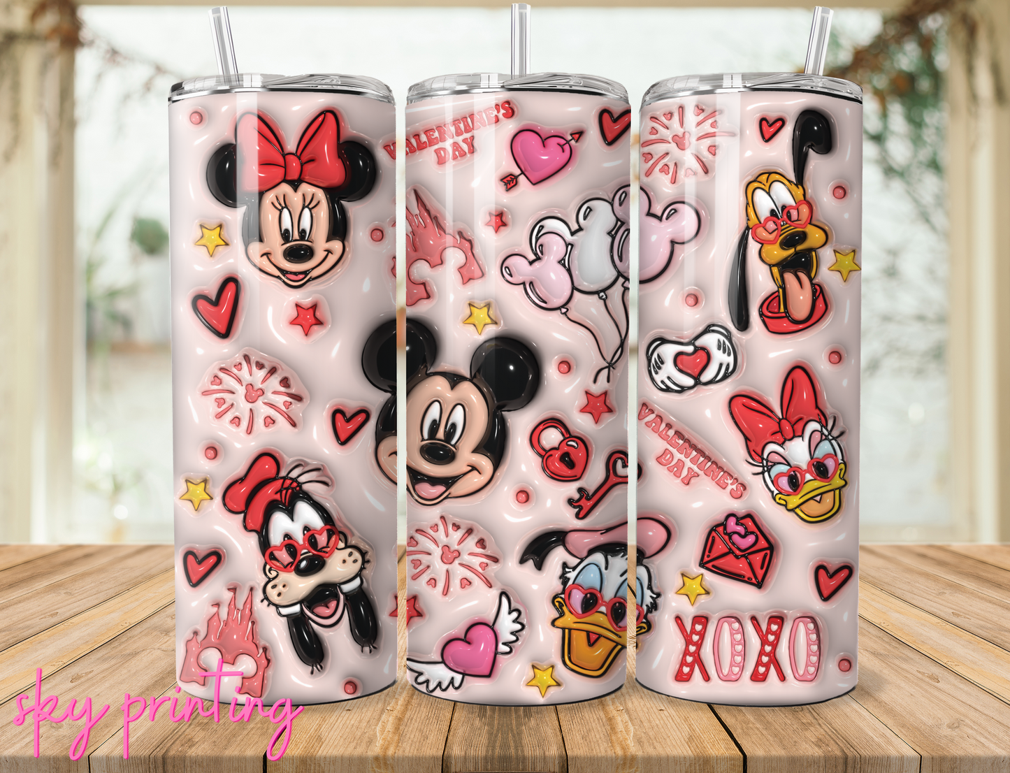 20 oz steel tumbler with plastic straw