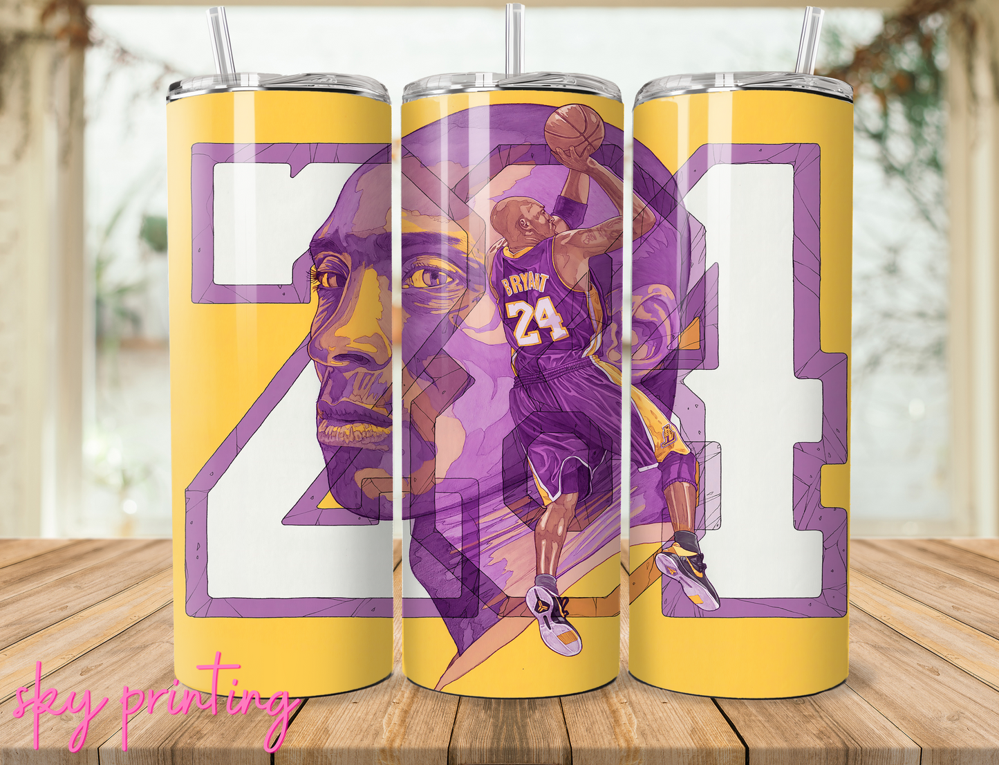 20 oz tumbler with kobe bryant image