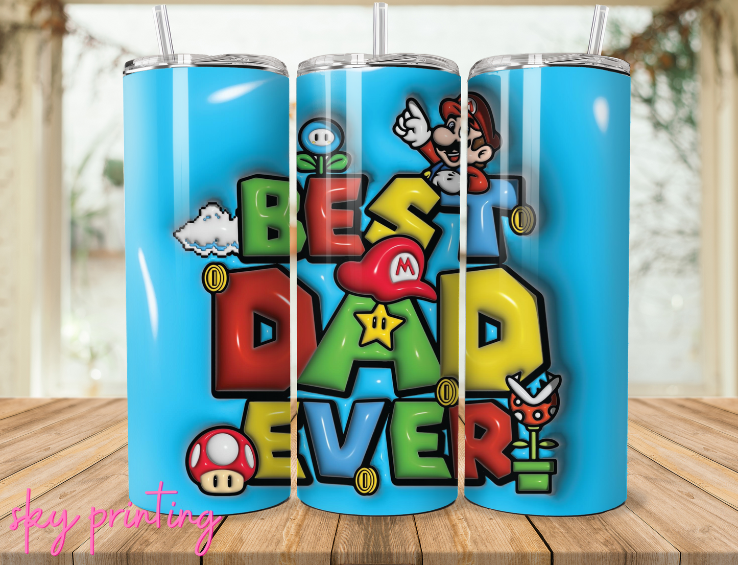 20 oz tumbler, Best Dad image