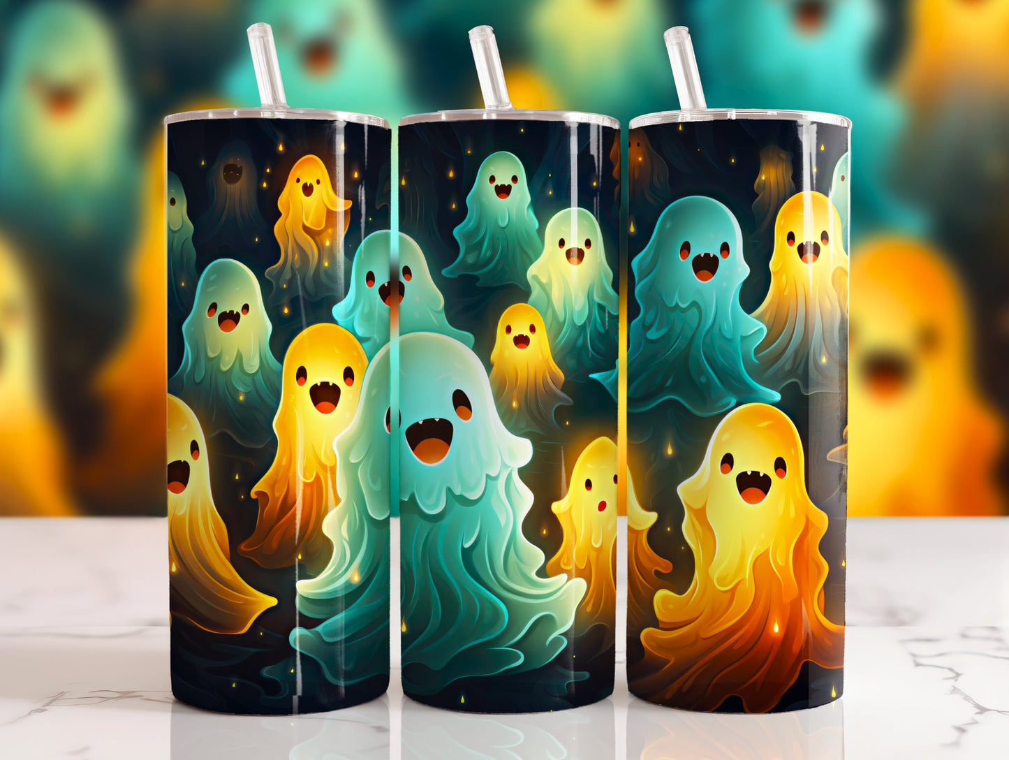 20 oz tumbler with Halloween image