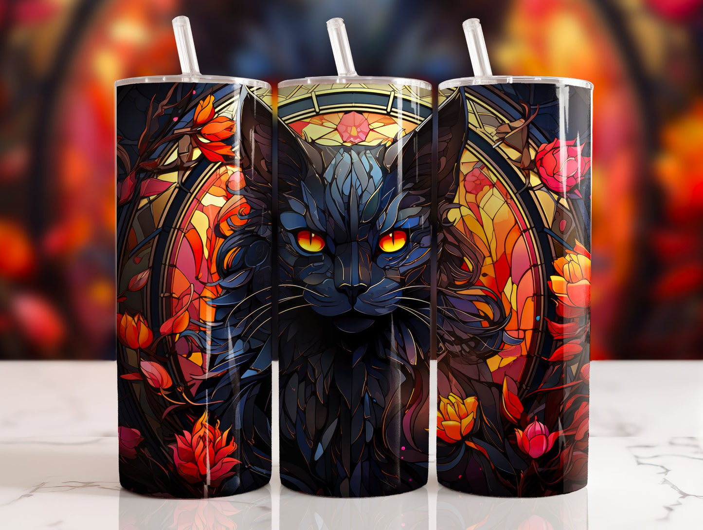 20 oz tumbler with Halloween image