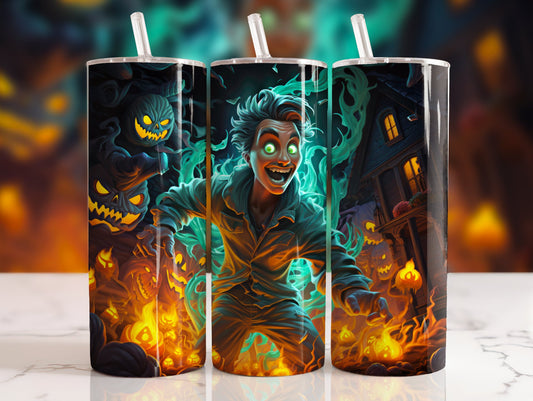 20 oz tumbler with Halloween image