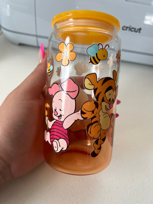 16 oz gradient jelly glass cup