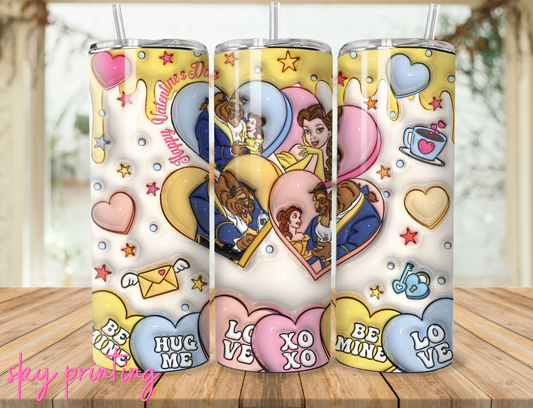 20 oz steel tumbler with plastic straw