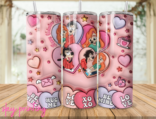 20 oz steel tumbler with plastic straw