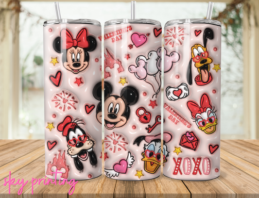 20 oz steel tumbler with plastic straw