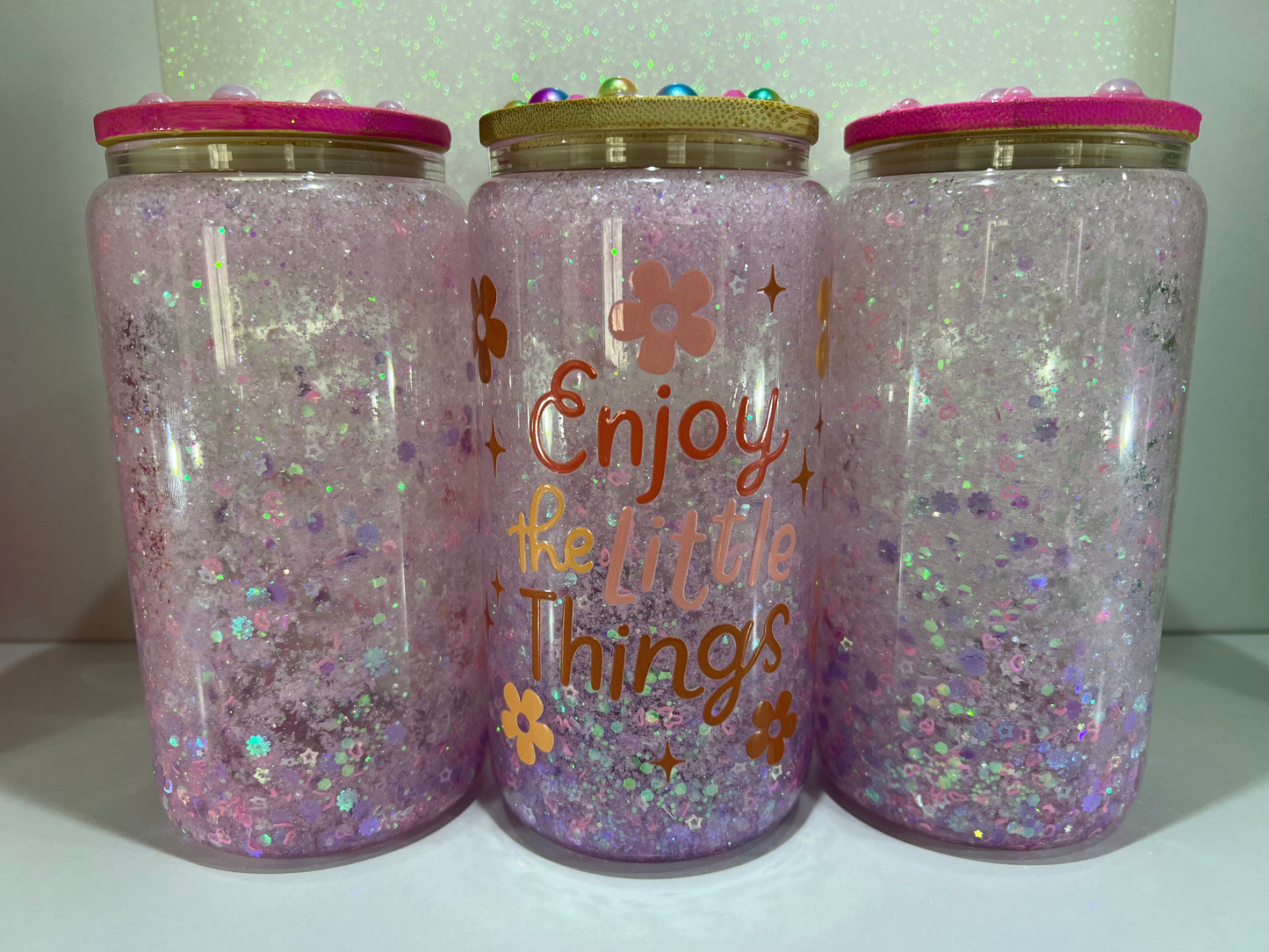 16 onz snow globe glass cup