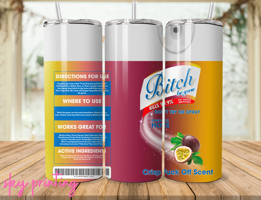 20 oz tumbler with "bitch" lysol  image