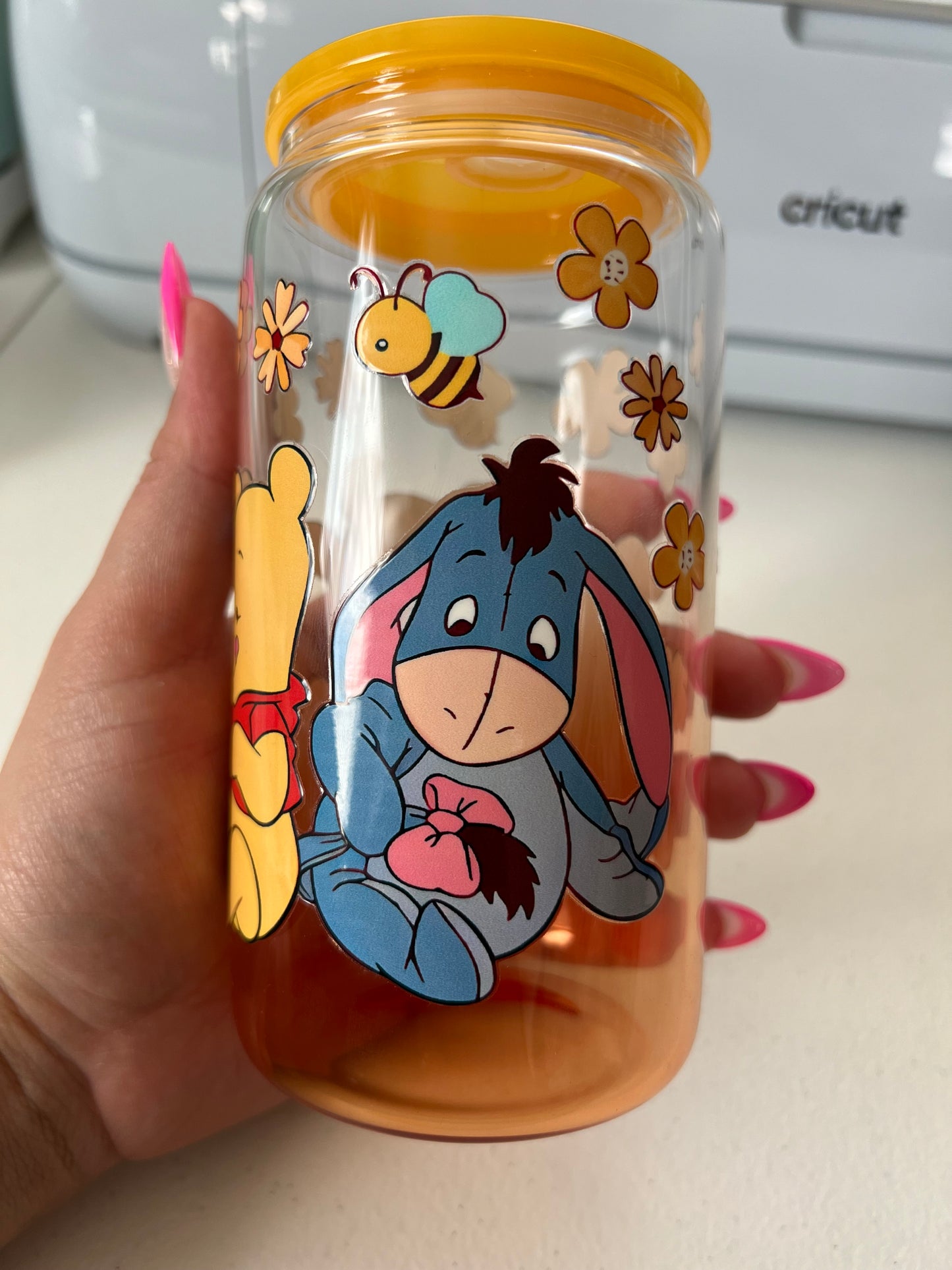 16 oz gradient jelly glass cup