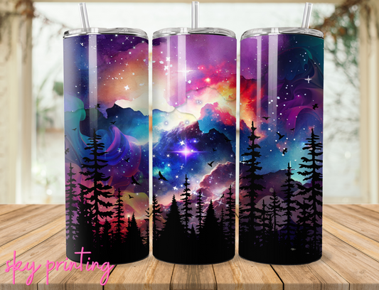 20 oz tumbler with night sky image