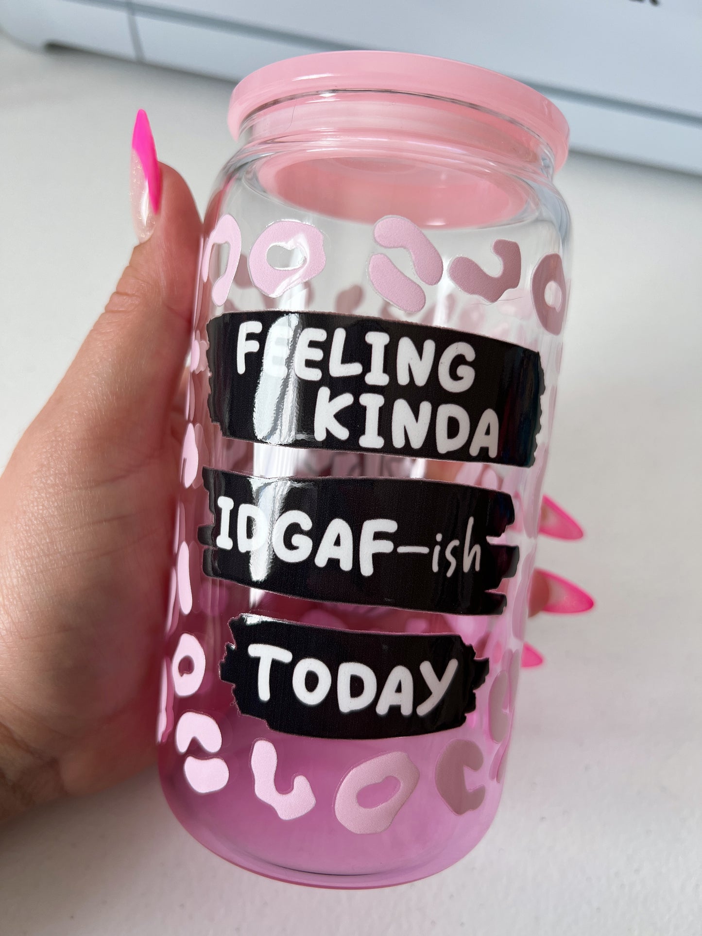 16 oz gradient jelly glass