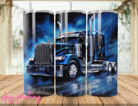 20 oz steel tumbler with plastic straw