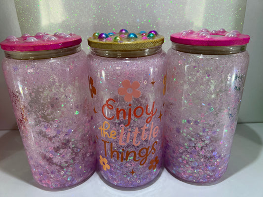 16 onz snow globe glass cup