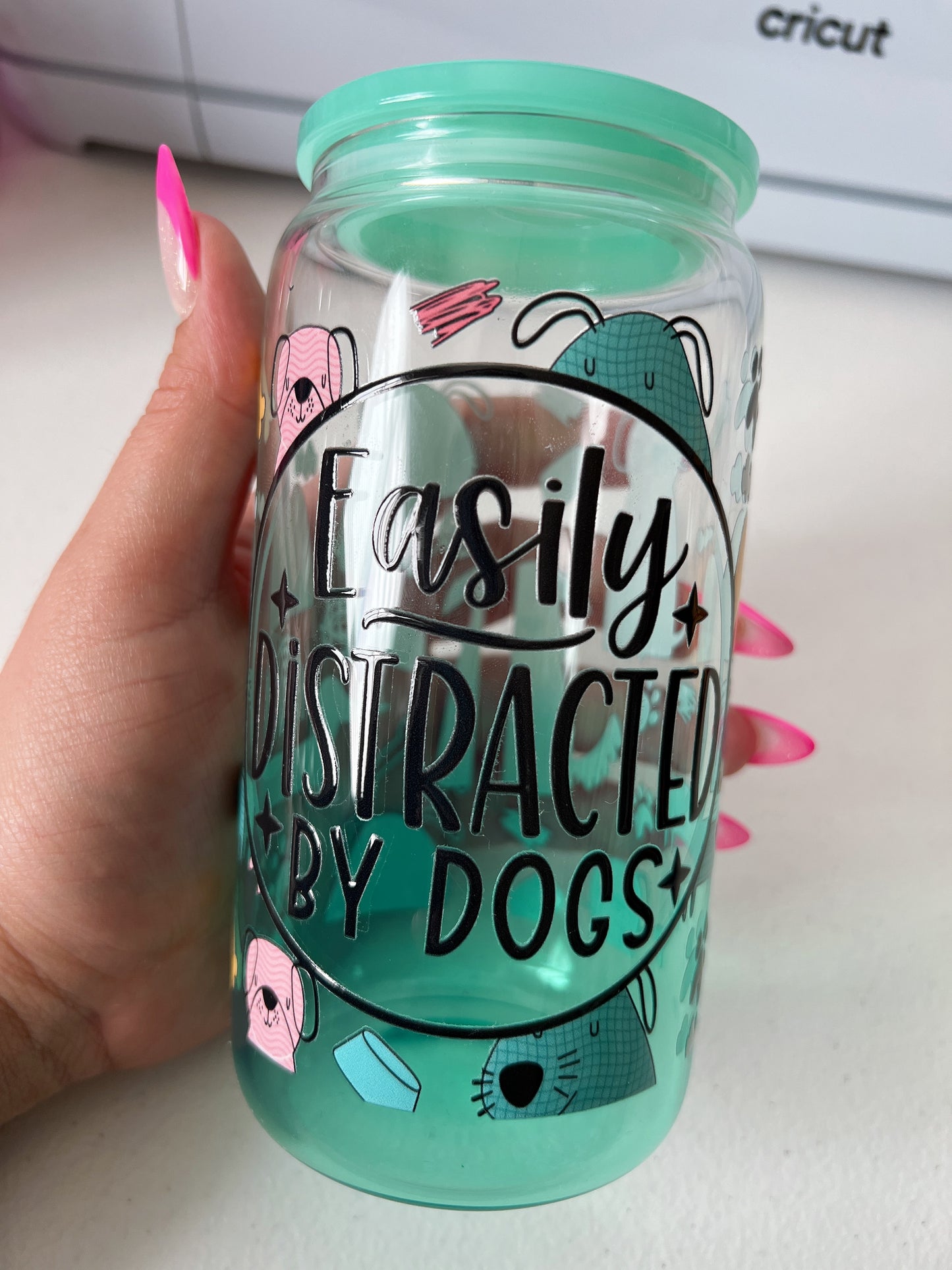 16 oz gradient jelly glass