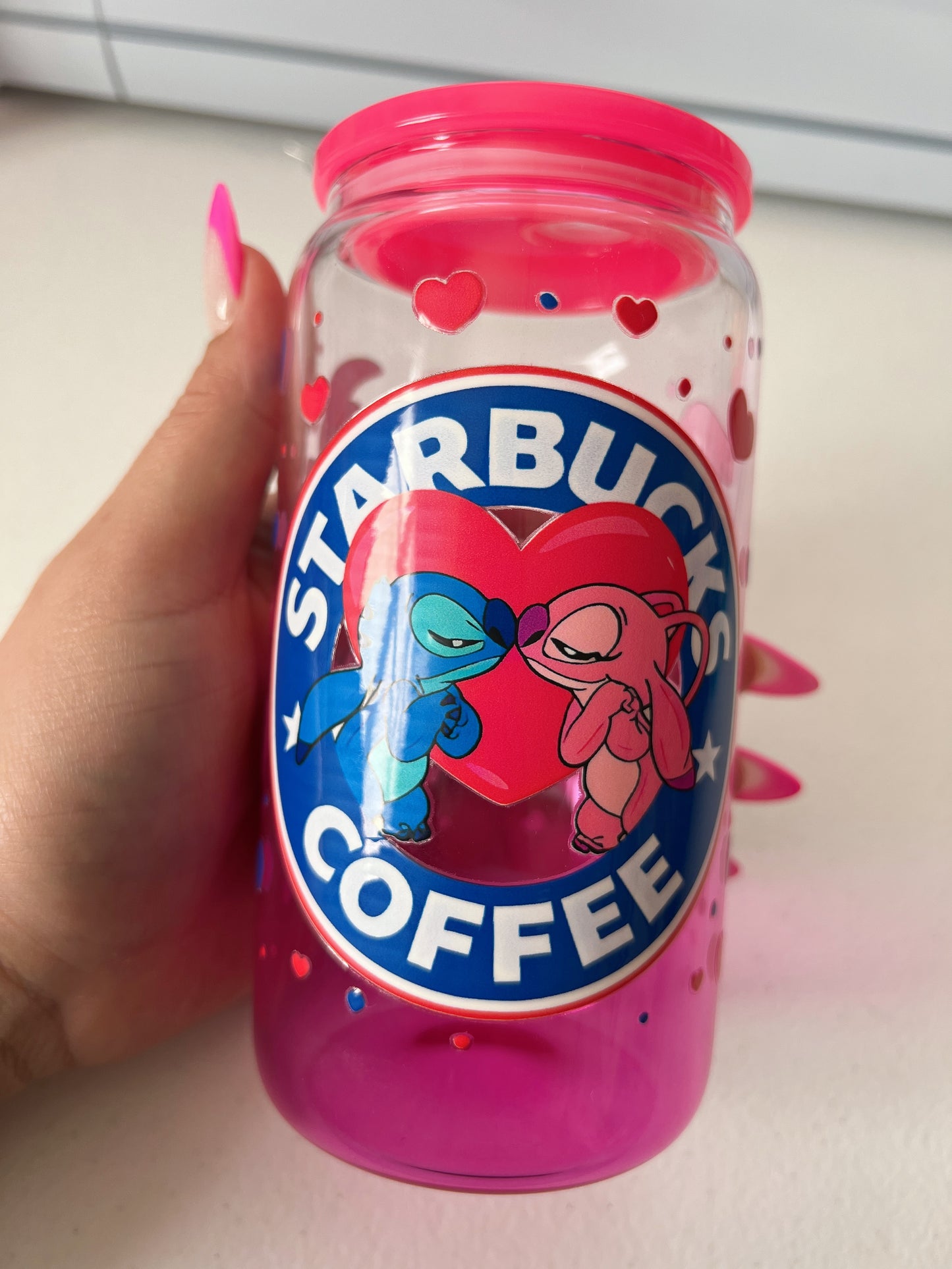 16 oz gradient jelly glass