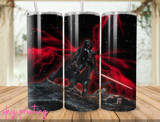 20 oz tumbler with darth vador image