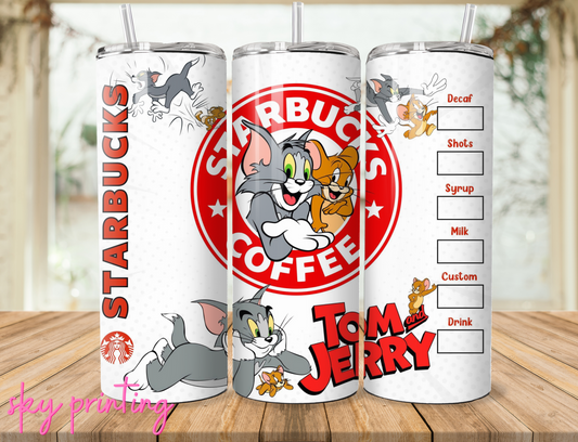 20 oz steel tumbler with plastic straw
